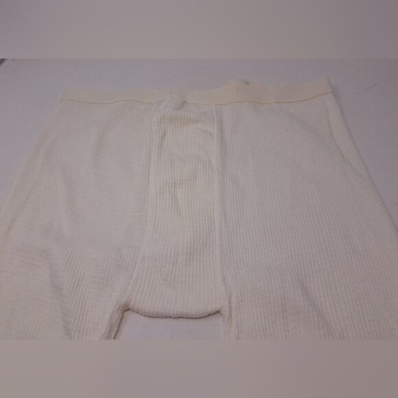 NWT Vintage 80s 90s Men's Waffle Knit Long John's Made in Canada Large 34-37" - Picture 5 of 12